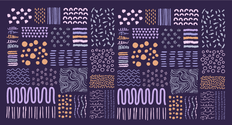 Rysowane doodle kropki geometryczne dywany - TenStickers