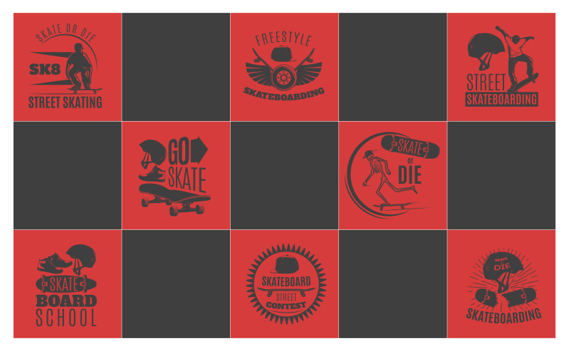 Dywan winylowy z grą w stylu deskorolki - TenStickers