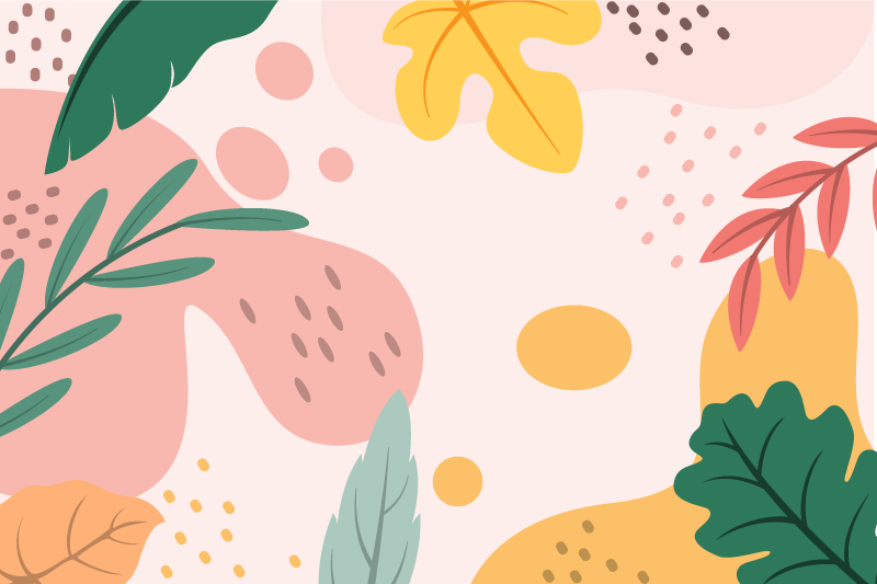 Dywan winylowy w kwiaty i rośliny abstrakt botaniczny - TenStickers