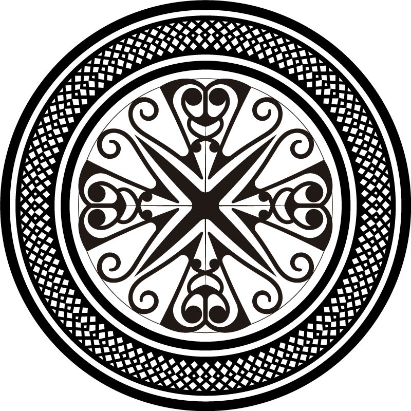 Dywan winylowy mandala czarno-biały - TenStickers