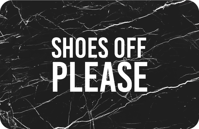 Dywan winylowy marmurowy zdjąć buty przed wejściem - TenStickers