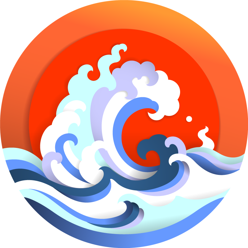 Dywan winylowy natura koło fal oceanicznych - TenStickers