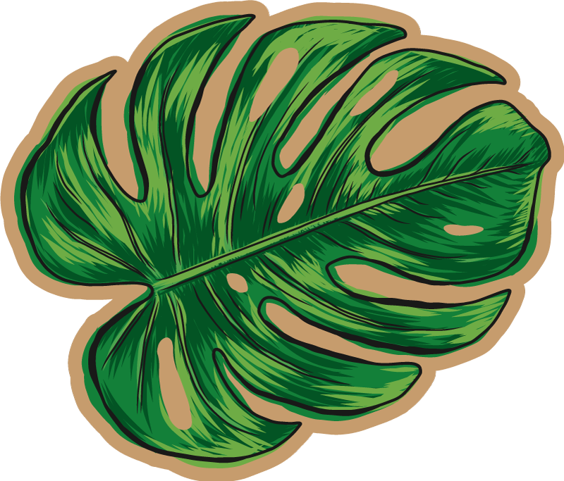 Dywan kwiatowy wzór monstera - TenStickers