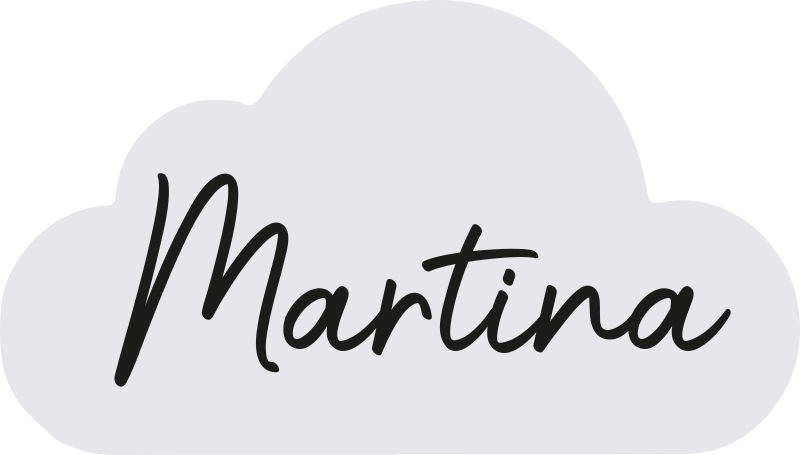 Dziecięcy dywan winylowy szara chmura z imieniem - TenStickers