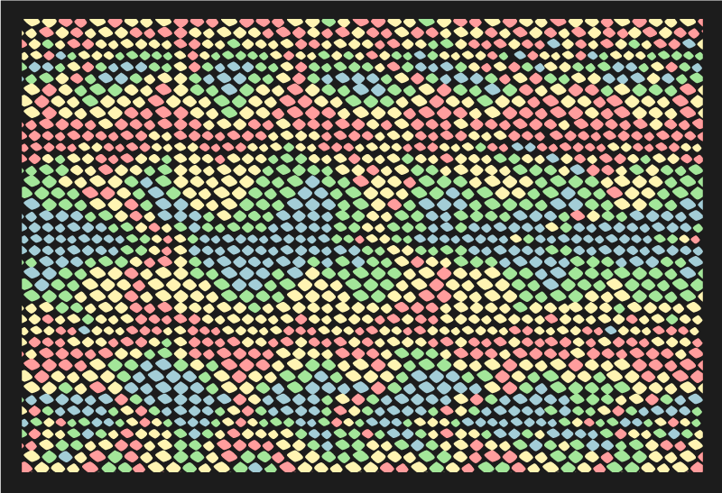 Dywan winylowy tekstura kolorowy wzór koła - TenStickers