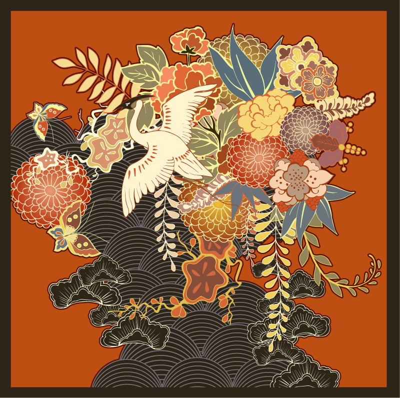 Dywan kwiatowy - TenStickers