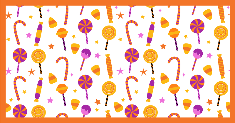 Dywan winylowy do kuchni kolorowy wzór cukierków - TenStickers