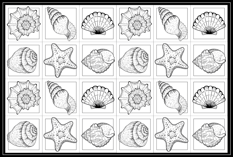 Dywan zwierząt morskich i muszelek - TenStickers