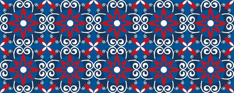 Dywan winylowy imitacja płytek element spirali botanicznej - TenStickers