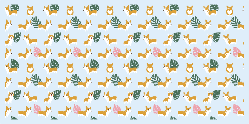 Dywan winylowy zwierzęta monstera i psy - TenStickers