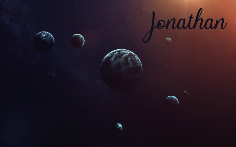 Dywan winylowy dla nastolatków niebiański projekt z imieniem - TenStickers