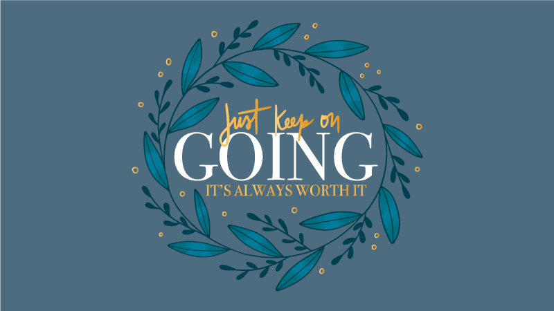 Dywan winylowy napisy po prostu idź dalej - TenStickers