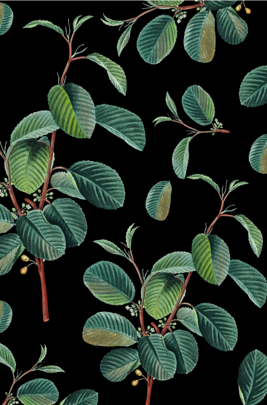 Dywan winylowy do salonu żywy motyw liści - TenStickers