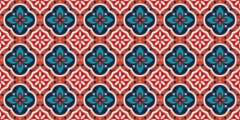 Czerwony dywan z płytek winylowych - TenStickers