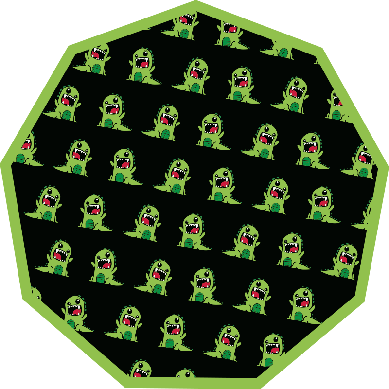 Dywan winylowy dla dziecka wzór stworzenia z kreskówki - TenStickers