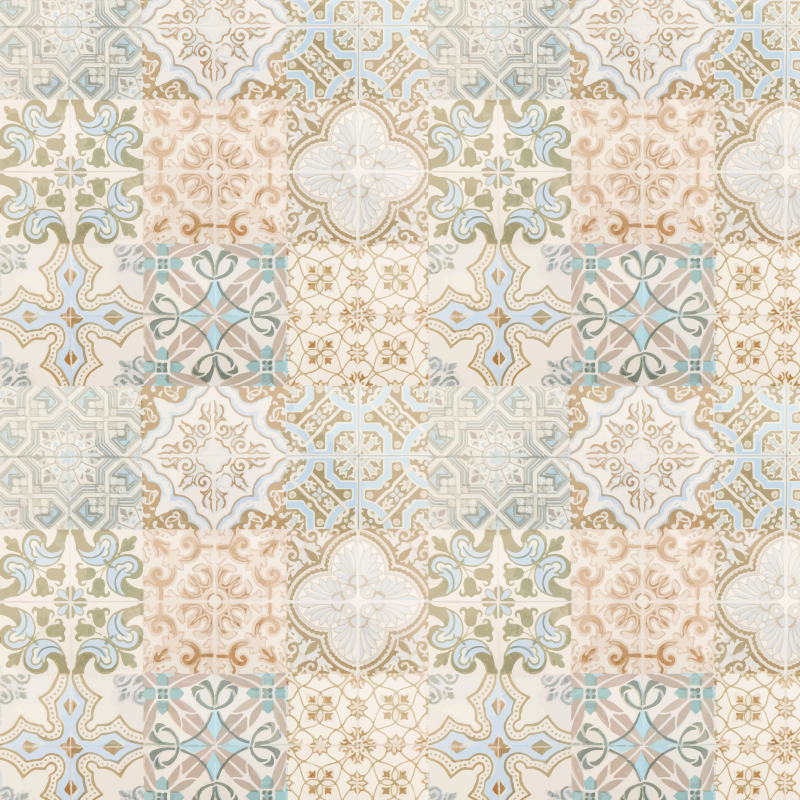 Dywan winylowy w stylu hiszpańskich płytek - TenStickers