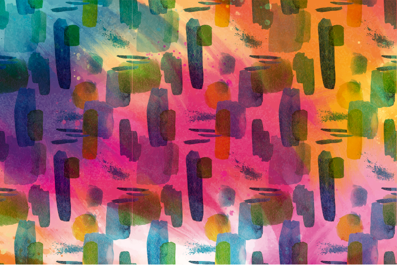 Dywan winylowy do salonu artystyczne segmenty kolorów - TenStickers