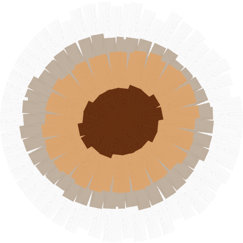 Dywan winylowy drewno okrągła konstrukcja pnia - TenStickers