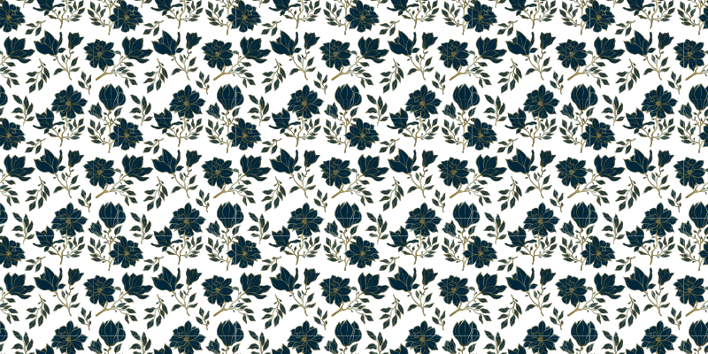 Dywan winylowy w kwiaty i rośliny projekt piękna kwiatowego - TenStickers