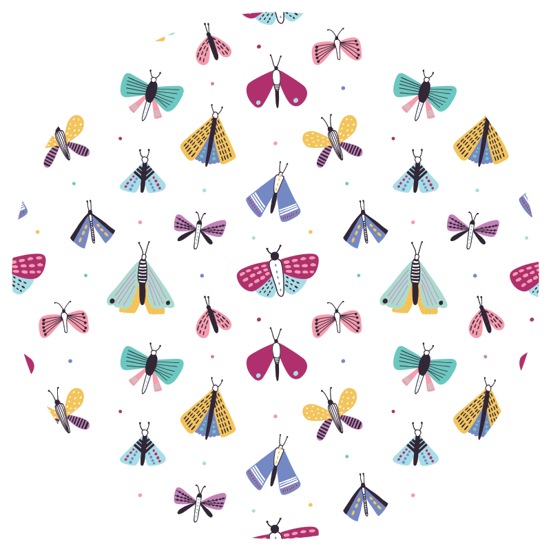 Dywan winylowy dziecięcy kolorowa kolekcja owadów - TenStickers