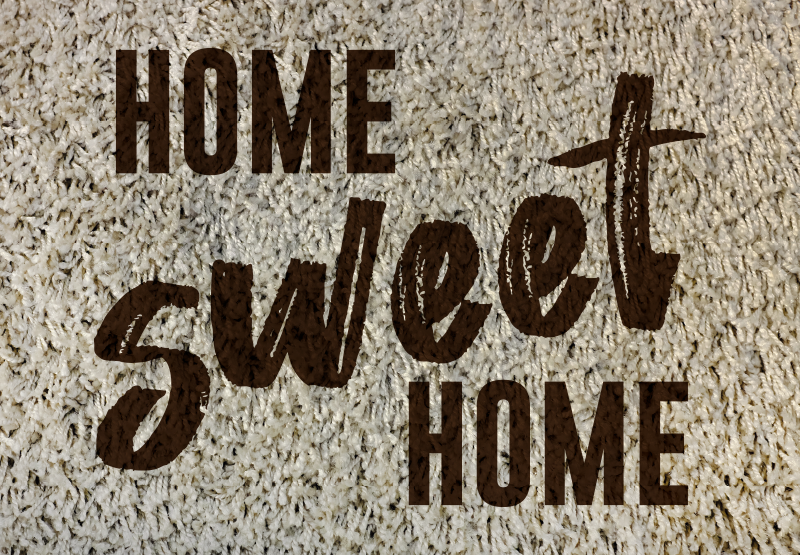 Chodnik winylowy do przedpokoju home sweet home - TenStickers