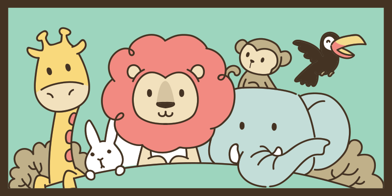 Dziecięcy dywan winylowy przyjaciele dżungli zwierzęta - TenStickers