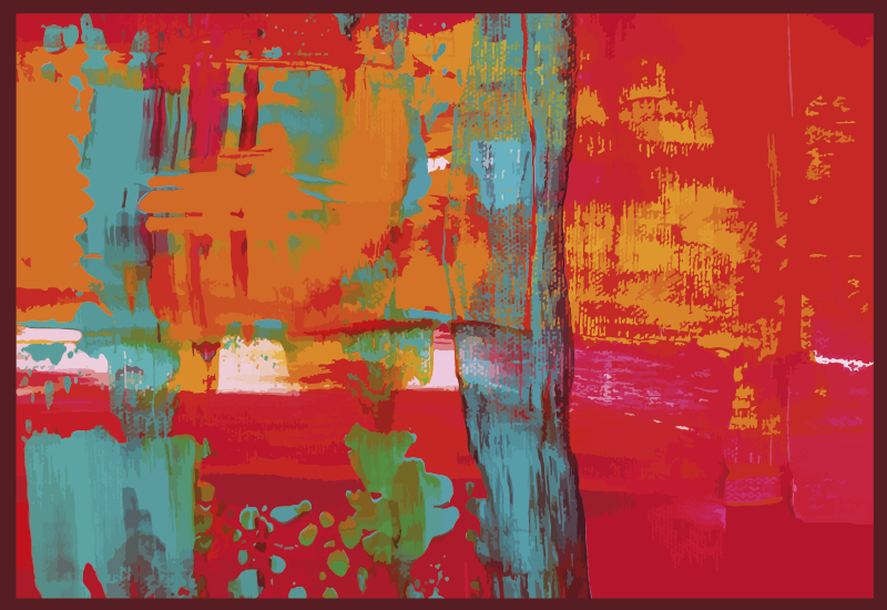 Dywan winylowy wzór geometryczny pociągnięcia abstrakcyjne - TenStickers