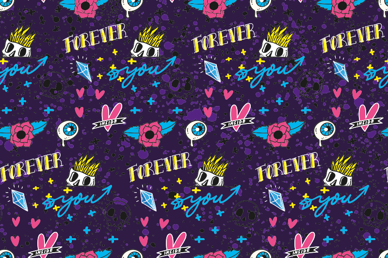 Dywan winylowy dla nastolatków w abstrakcyjny wzór serca - TenStickers