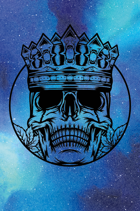 Dywan winylowy tekstura królewska sztuka czaszki - TenStickers