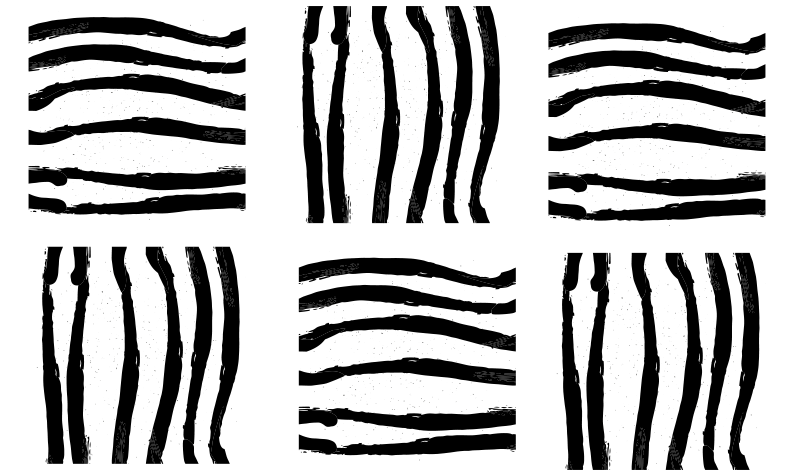 Geometryczne dywany w czarno-białe paski - TenStickers