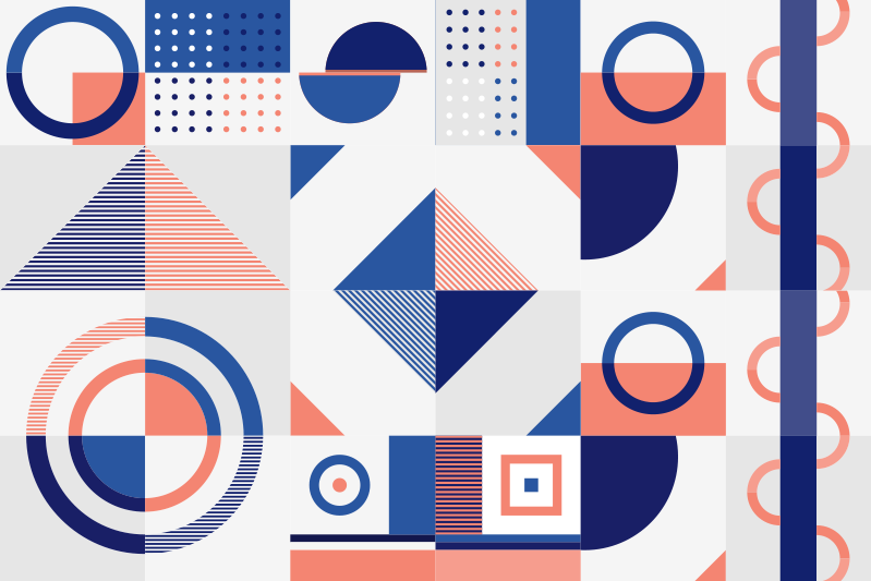 Dywan winylowy wzór geometryczny nowoczesne formy - TenStickers