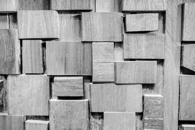 Dywan winylowy drewno bloki teksturowane - TenStickers