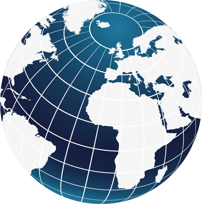 Dywan winylowy mapa świata niebieski globalny projekt - TenStickers