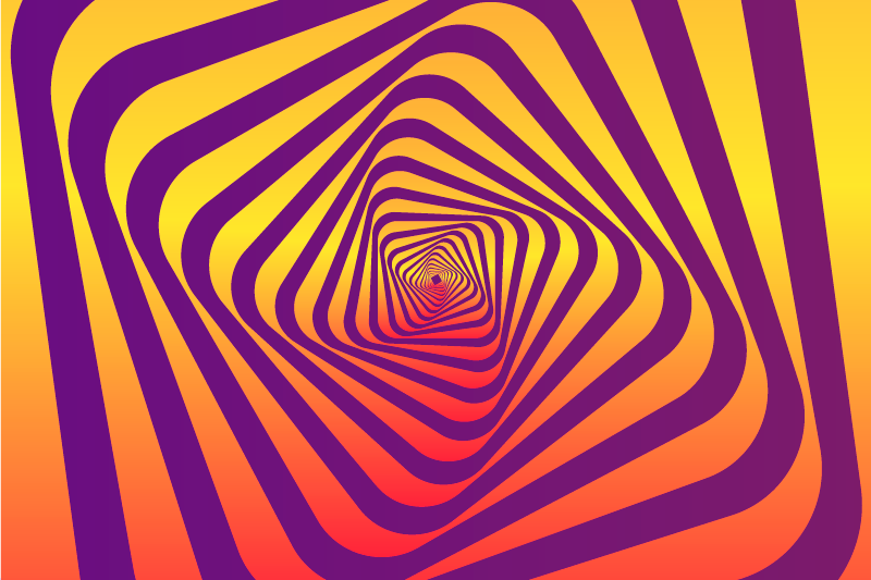 Dywan winylowy wzór geometryczny spiralny wzór kolorowy - TenStickers