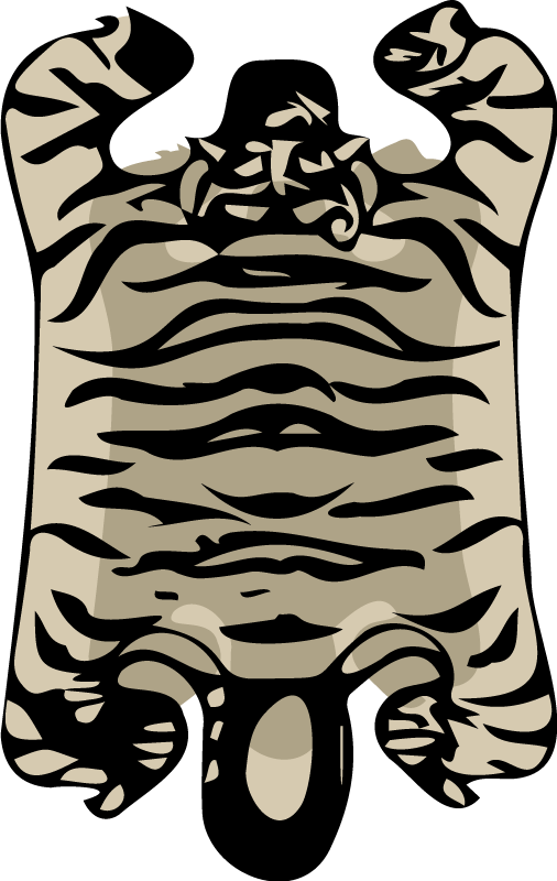 Dywan winylowy wzór zwierzęcy stylowe paski tygrysie - TenStickers