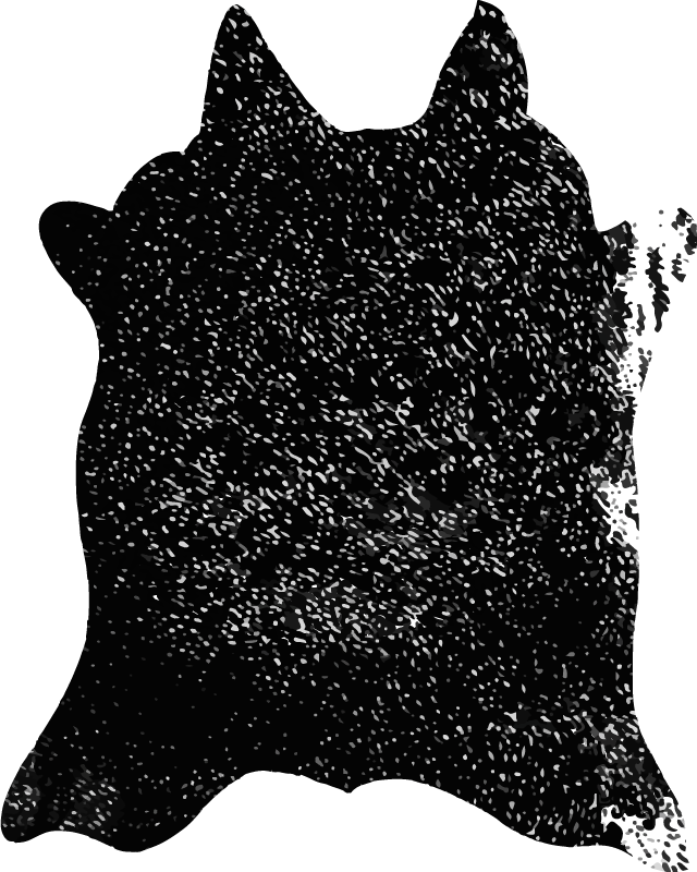 Dywan winylowy ze zwierzęcym nadrukiem w kolorze czarnym - TenStickers