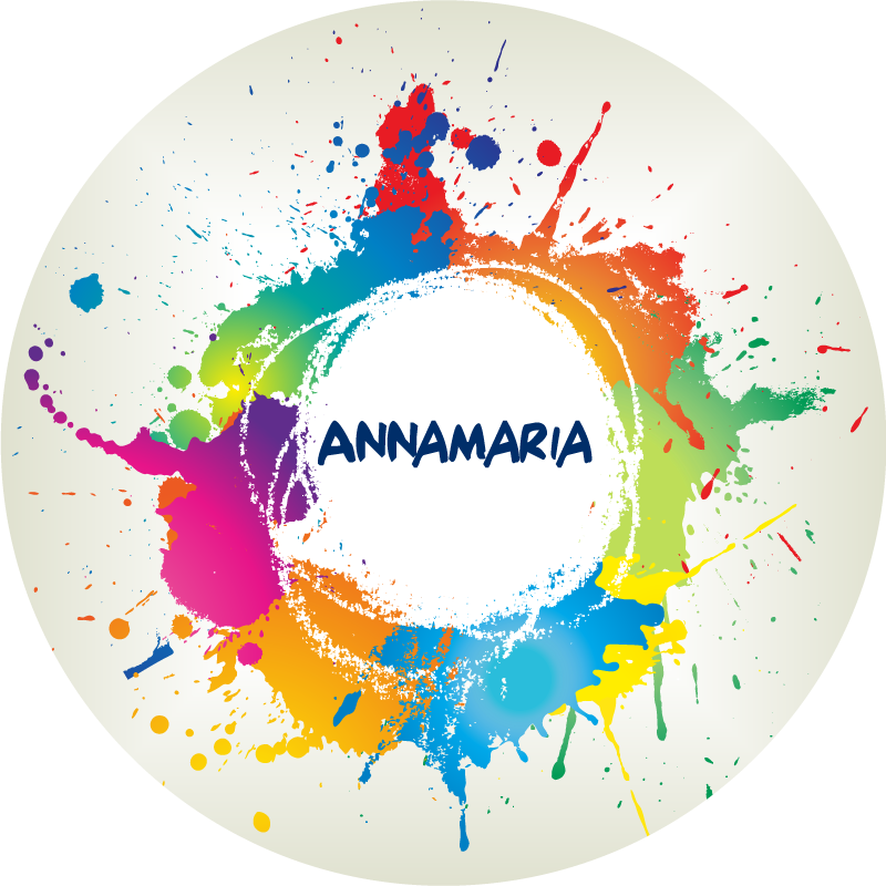 Dywan winylowy dla nastolatków plamy z nazwą - TenStickers