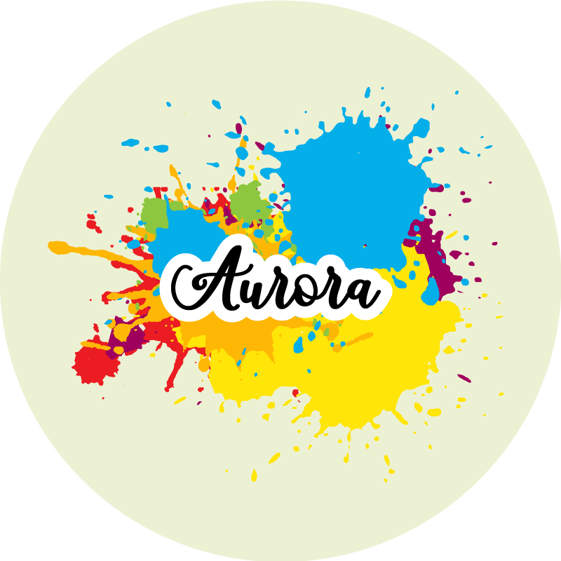 Dywan winylowy tekstura grafika powitalna z imieniem - TenStickers