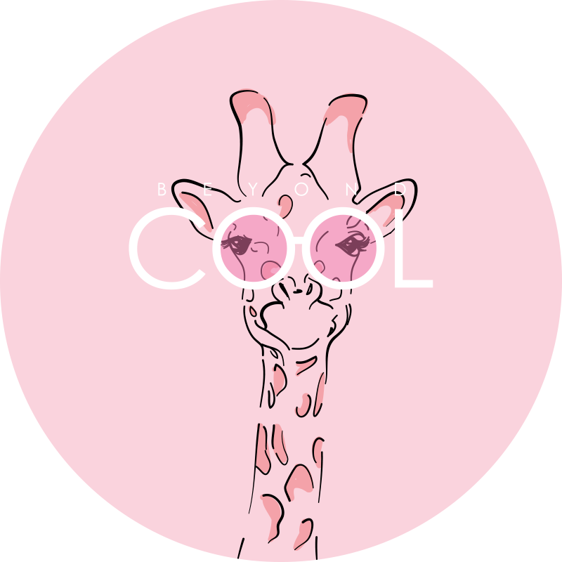 Dywan winylowy dla nastolatków urocza cool żyrafa - TenStickers