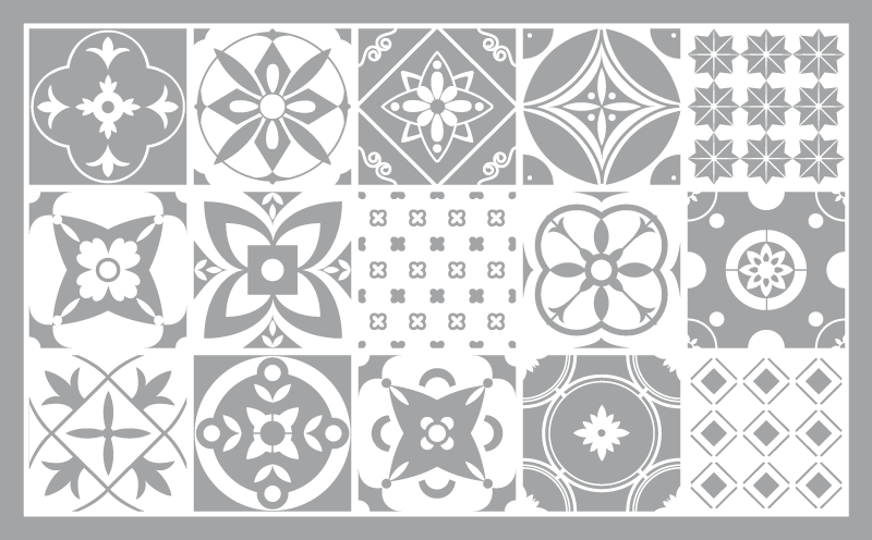 Rozświetlający dywan winylowy z efektem płytek - TenStickers