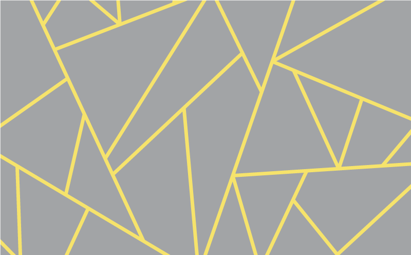 Dywan winylowy wzór geometryczny nowoczesny żółty i szary - TenStickers