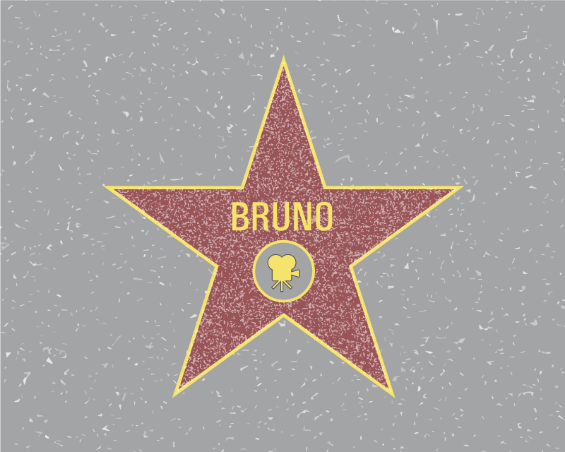 Dywan winylowy z imieniem rozpoznawanie gwiazd - TenStickers