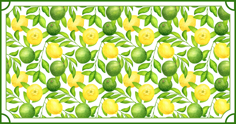 Dywan winylowy z owocami cytryny i limonki - TenStickers