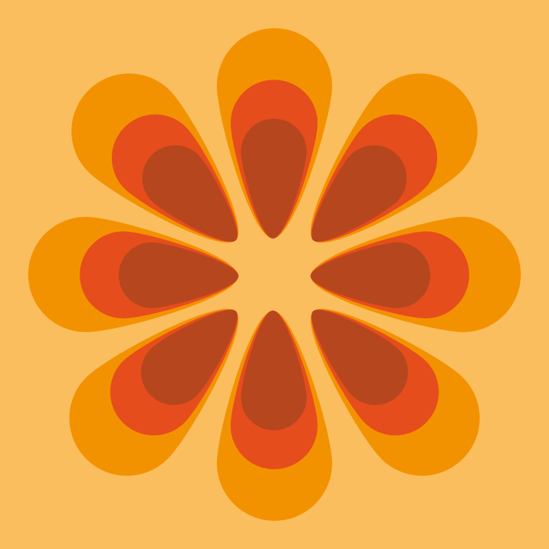 Dywan winylowy do salonu retro kwiatowy kształt - TenStickers