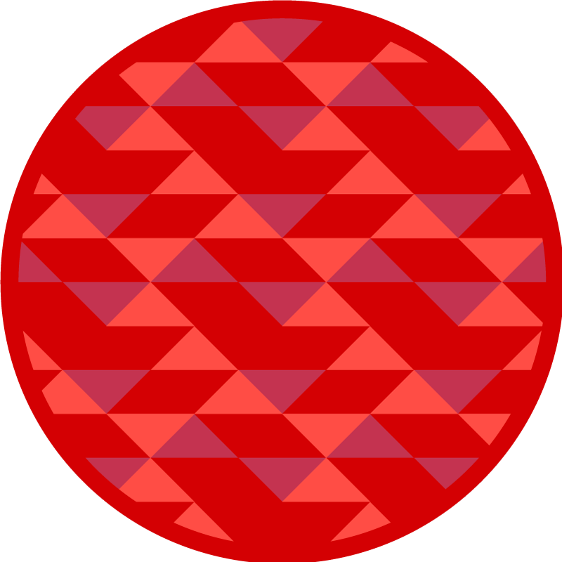 Dywan winylowy wzór geometryczny czerwone trójkąty - TenStickers