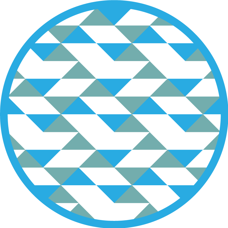 Dywan winylowy wzór geometryczny niebiesko-zielony - TenStickers