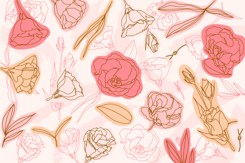 Dywan winylowy do łazienki wyrafinowany element botaniczny - TenStickers