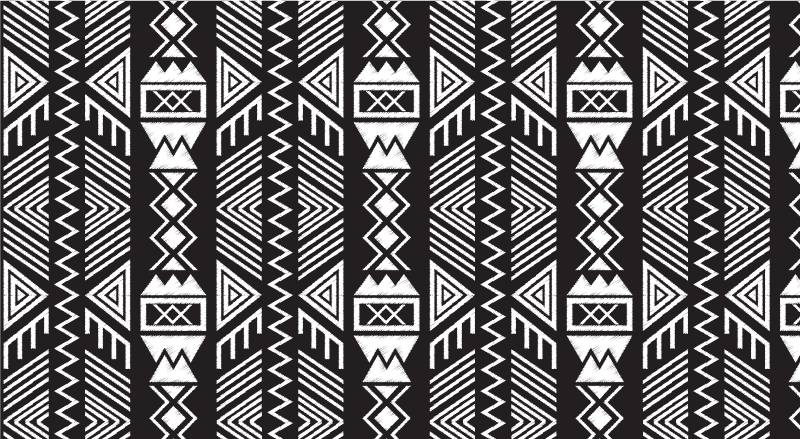 Dywan winylowy geometryczny ciemny aztec - TenStickers