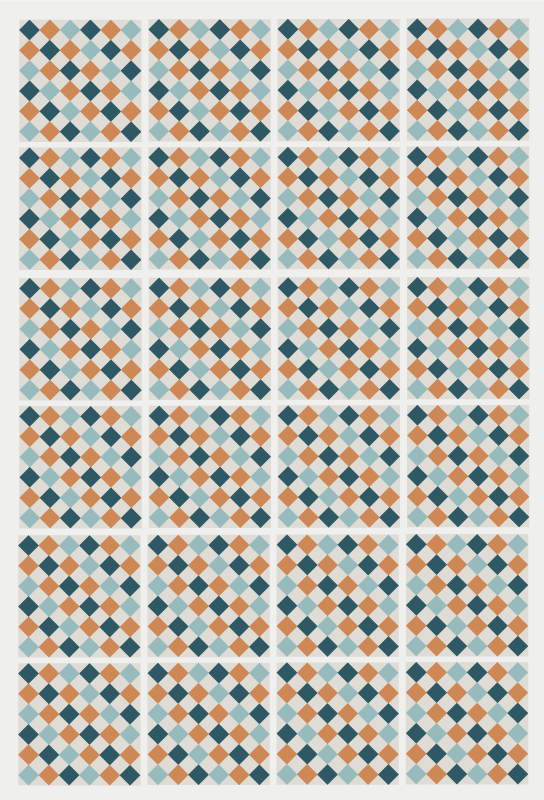 Dywan winylowy z kolorowymi kafelkami mozaiki - TenStickers