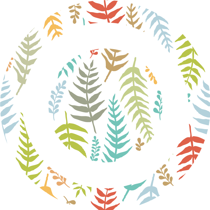 Dywan winylowy natura biały wzór liści - TenStickers